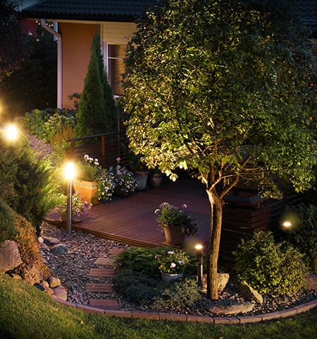 Oświetlenie ogrodów